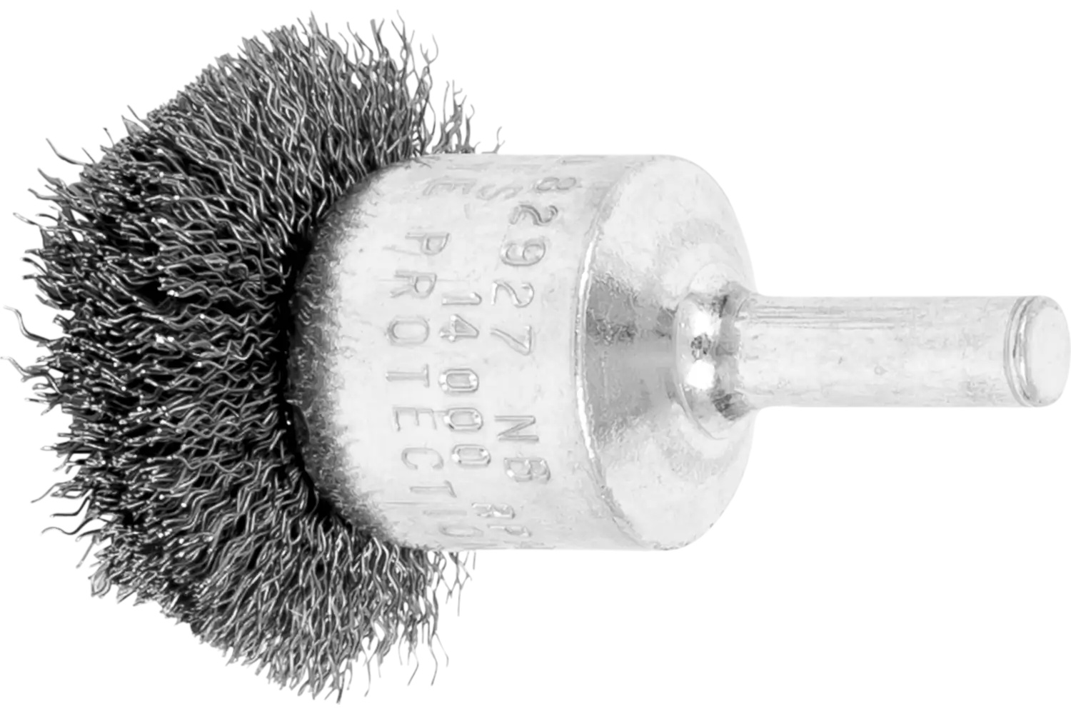 Picture of Pferd Circular Mounted End Brush 1-1/2" Dia. .008 Carbon Steel 1/4" Shank